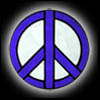Stained Glass Peace Sign Suncatcher