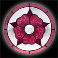 10 Inch Stained Glass Flower Window