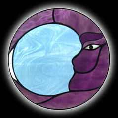 Stained Glass Moon Window