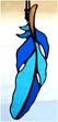 Stained Glass Spirit Feather Native Symbol Suncatcher