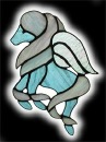 Stained Glass Baby Pegasus Suncatcher